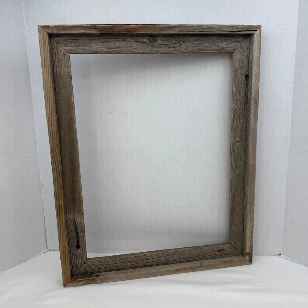 Rustic Reclaimed Barn Wood Picture Frame 14x18 Farmhouse Thee Olde Barn Yard